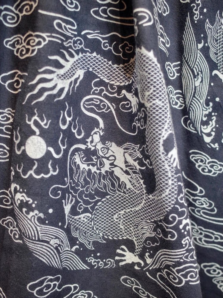 Oriental Dragon Wide Skirt