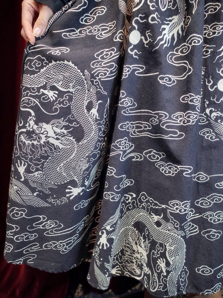 Oriental Dragon Wide Skirt