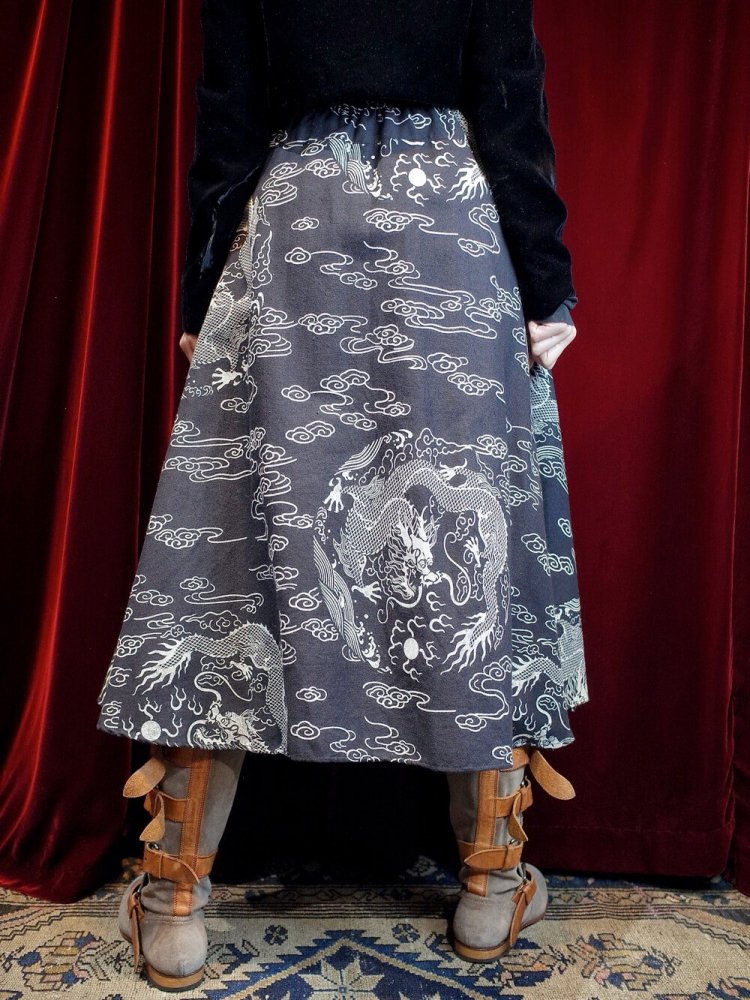 Oriental Dragon Wide Skirt