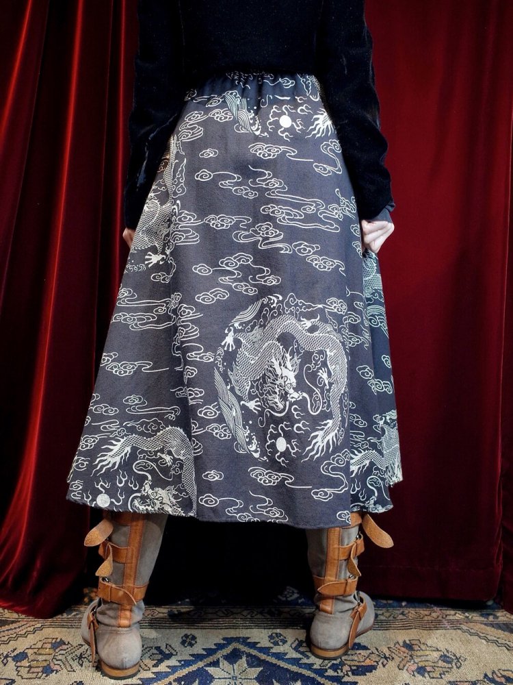 Oriental Dragon Wide Skirt