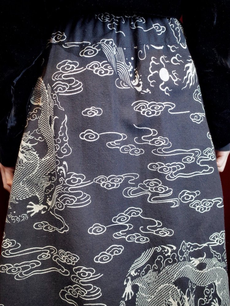 Oriental Dragon Wide Skirt