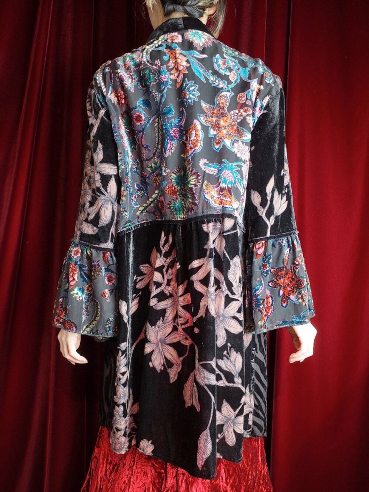 Oriental Textiles Switch Velvet  Sheer Gown