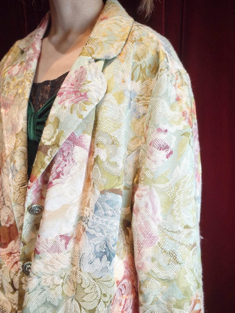 Flower Arabesque Double Pattern Tailored Jacket