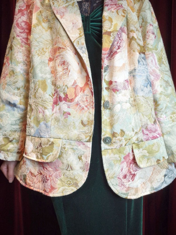 Flower Arabesque Double Pattern Tailored Jacket