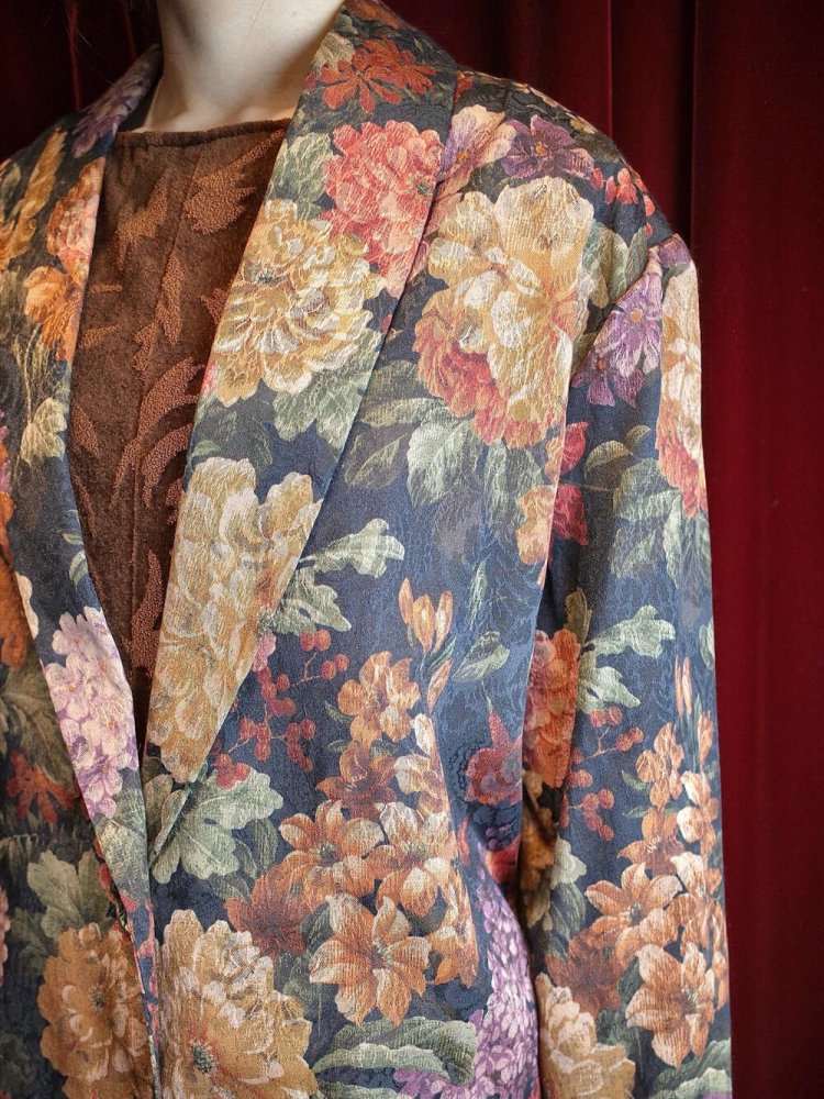 Flower Arabesque Double Pattern Tailored Jacket