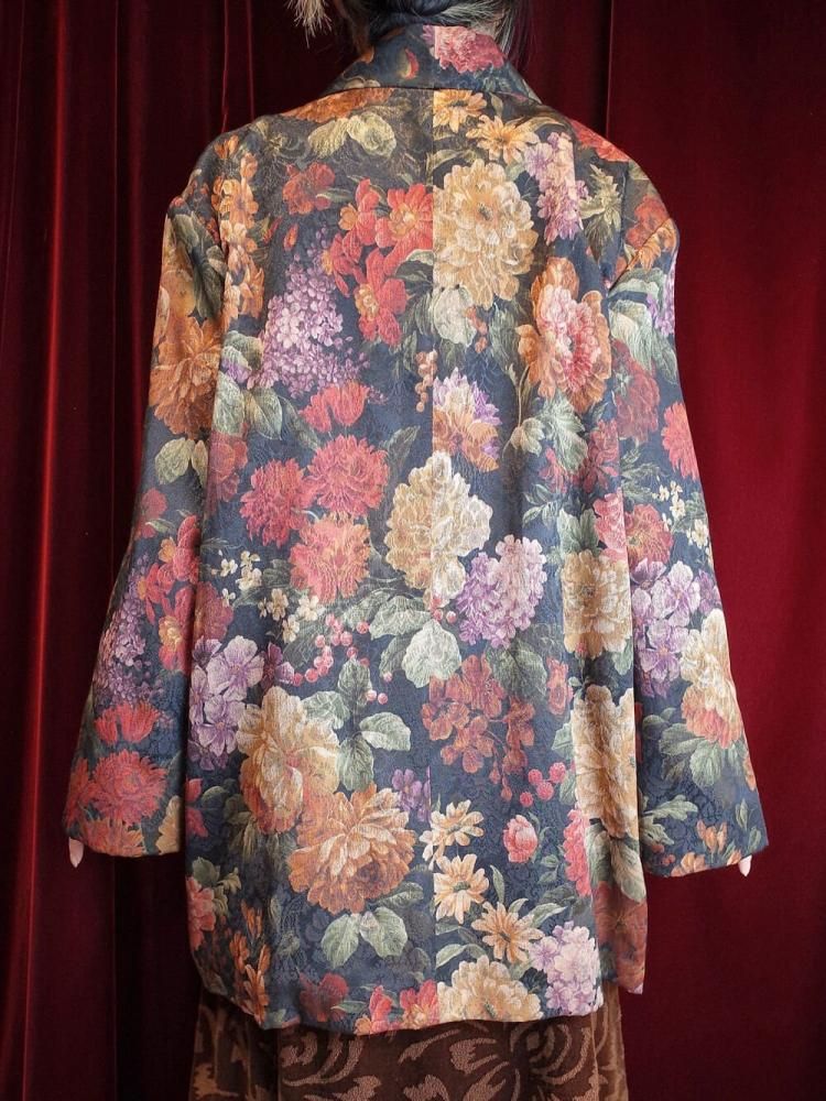 Flower Arabesque Double Pattern Tailored Jacket