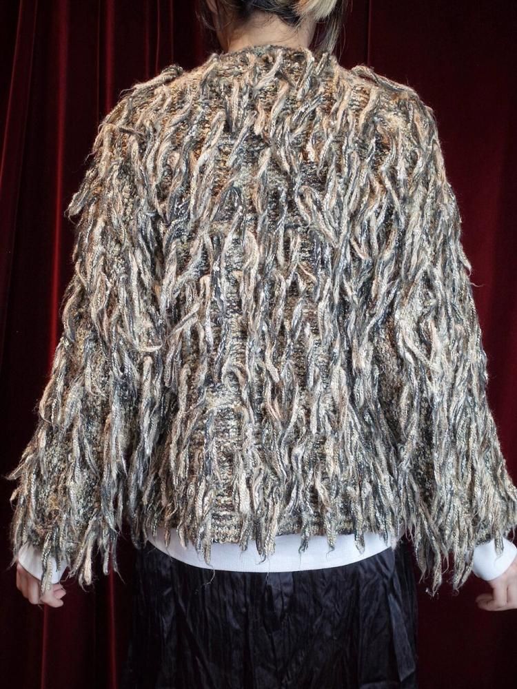 Shaggy Fringe Knit Jacket