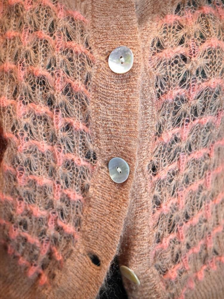 Sheer Mohair Short Cardigan