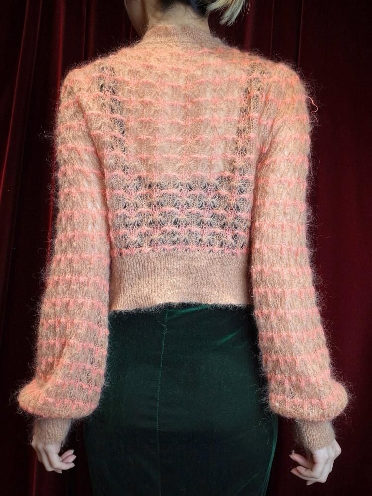 Sheer Mohair Short Cardigan