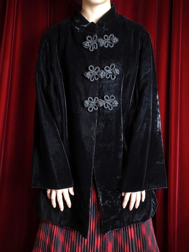 Black Velvet China Jacket