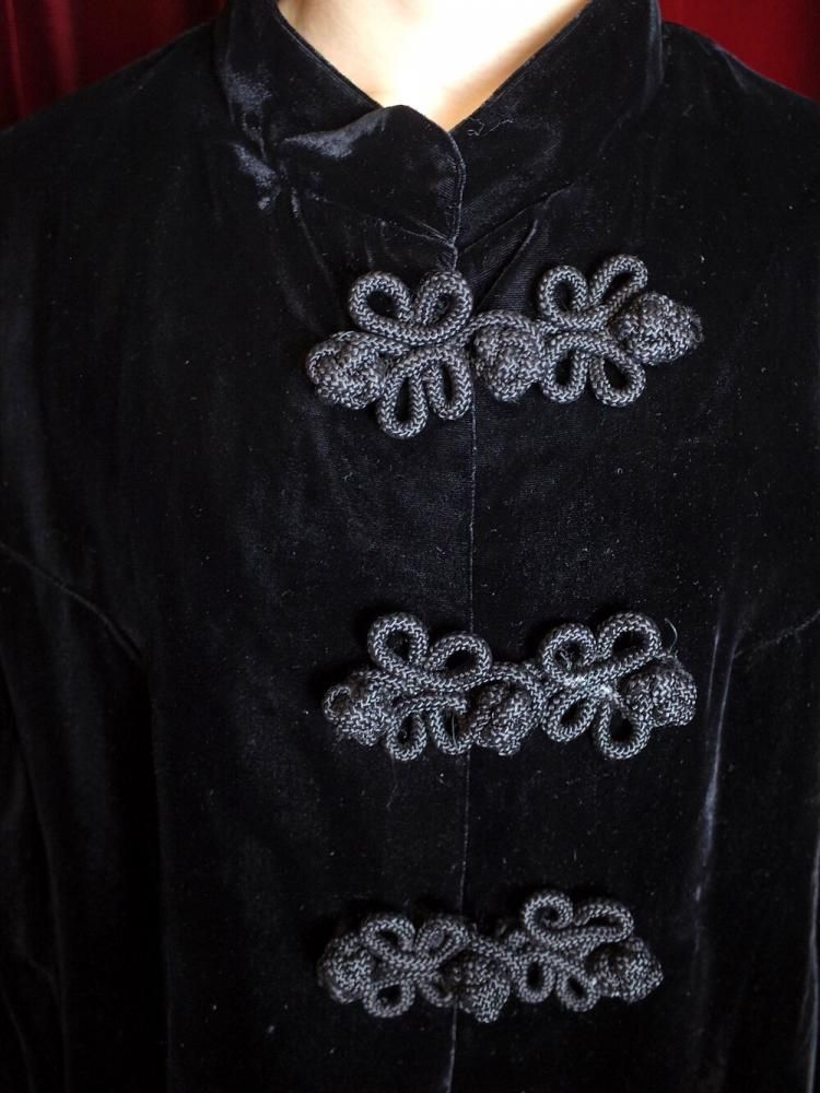 Black Velvet China Jacket