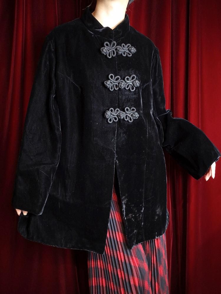 Black Velvet China Jacket