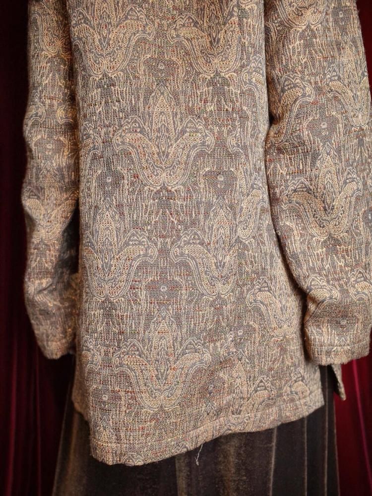 Arabesque Jacquard Mao Collar China Jacket