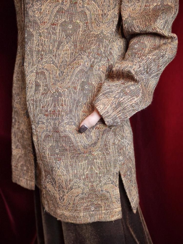 Arabesque Jacquard Mao Collar China Jacket