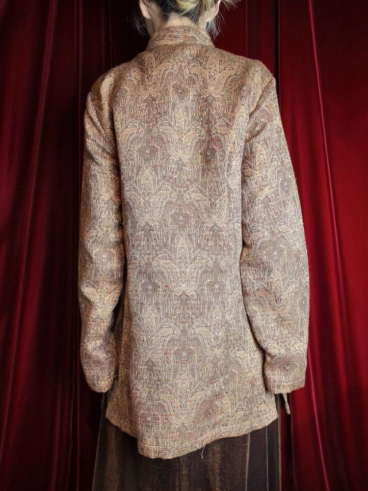 Arabesque Jacquard Mao Collar China Jacket