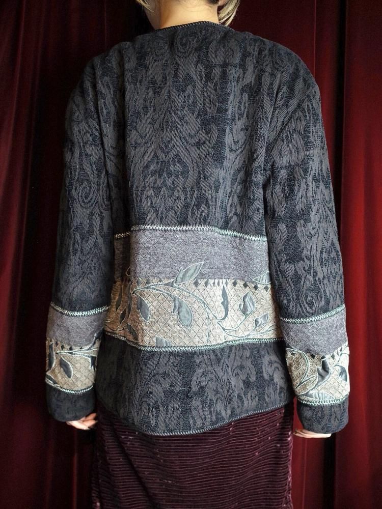 "Embroidery & Custom Buttons" Arabesque Gobelin Jacket