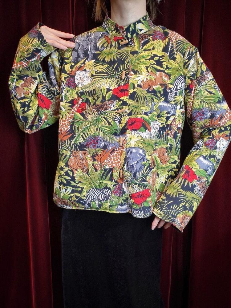 Jungle Animals Mao Collar Jacket