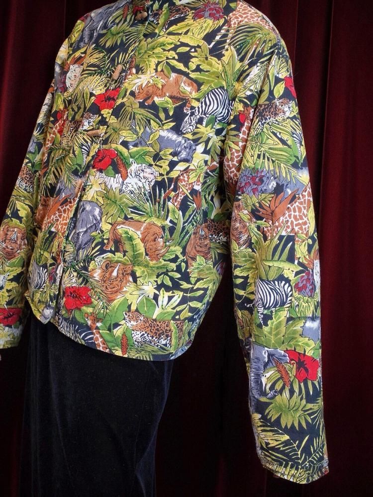 Jungle Animals Mao Collar Jacket