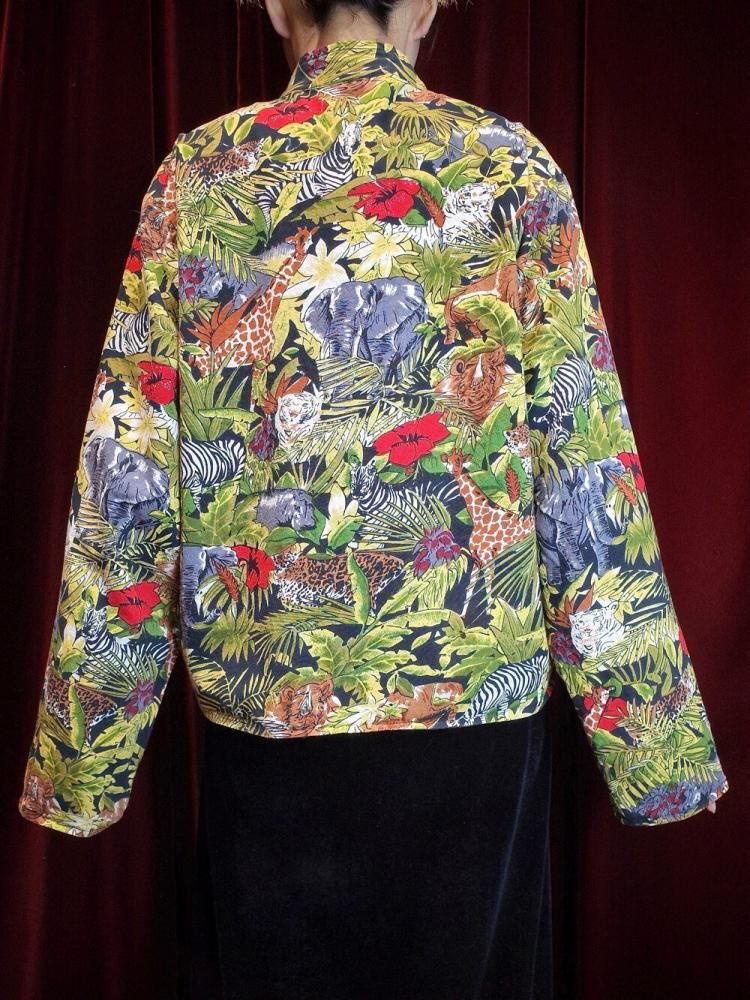 Jungle Animals Mao Collar Jacket