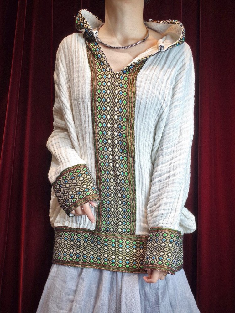 Ethiopian Embroidery Gaze Pullover Tops