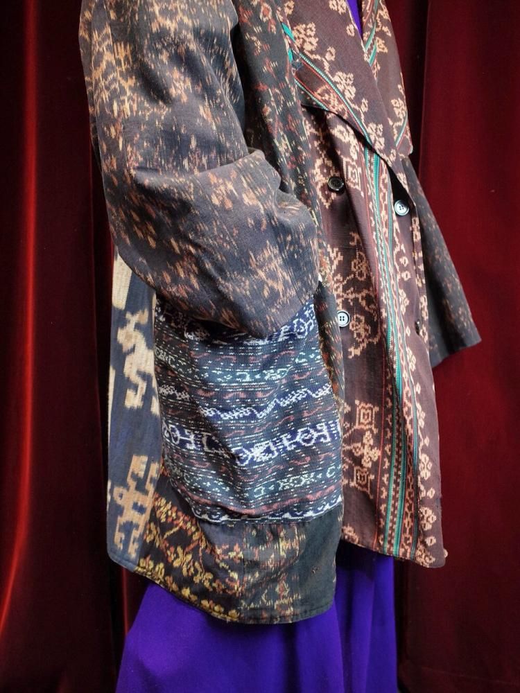 Indonesia Ikat "Alien Pattern" Handmade Coat