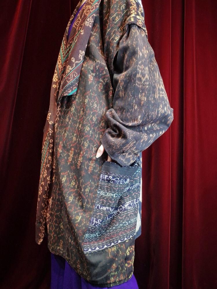 Indonesia Ikat "Alien Pattern" Handmade Coat