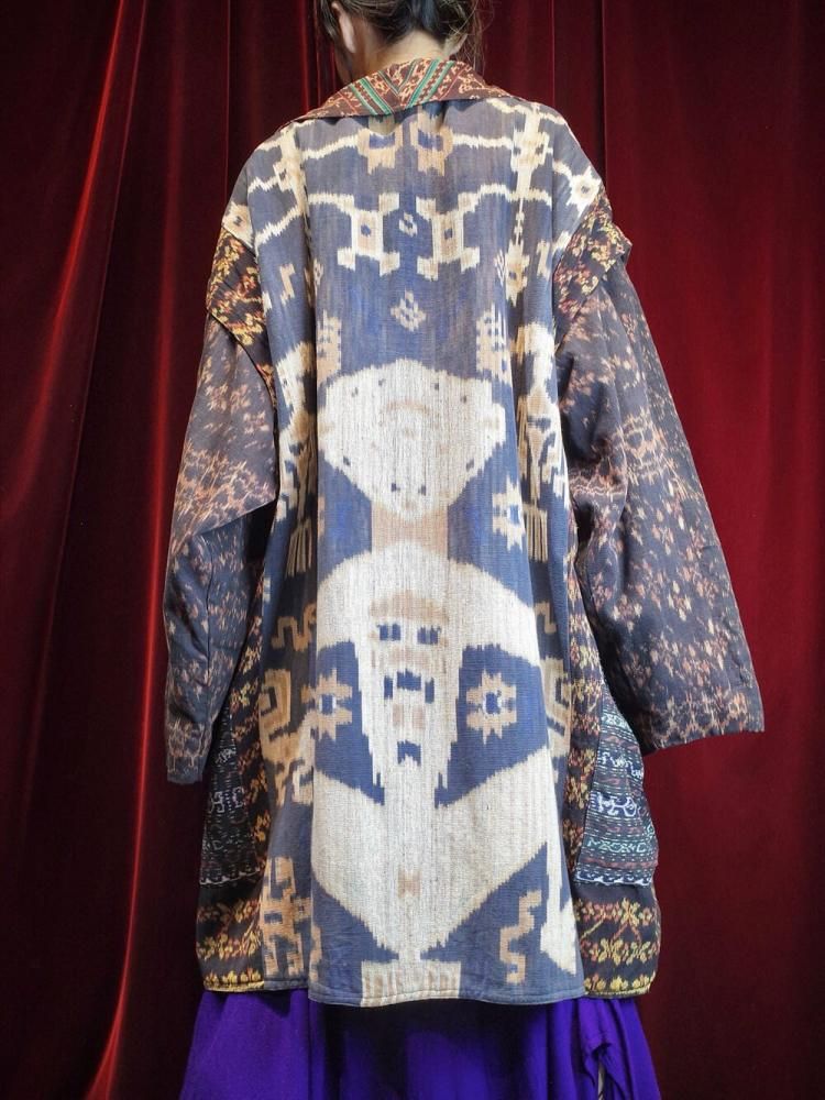 Indonesia Ikat "Alien Pattern" Handmade Coat