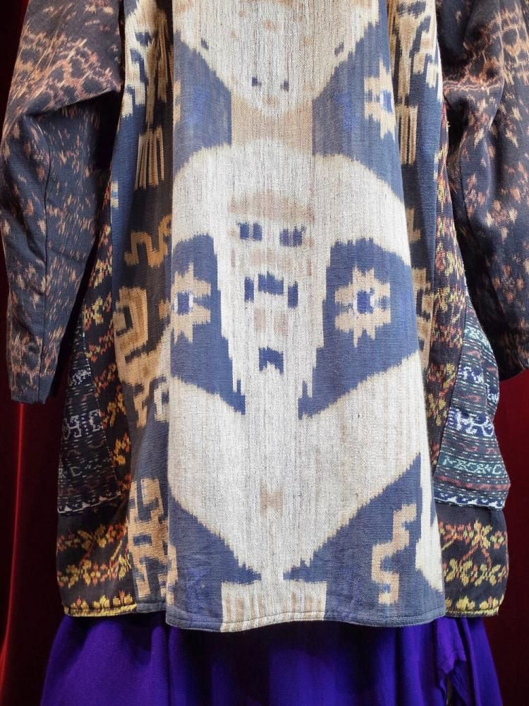 Indonesia Ikat "Alien Pattern" Handmade Coat