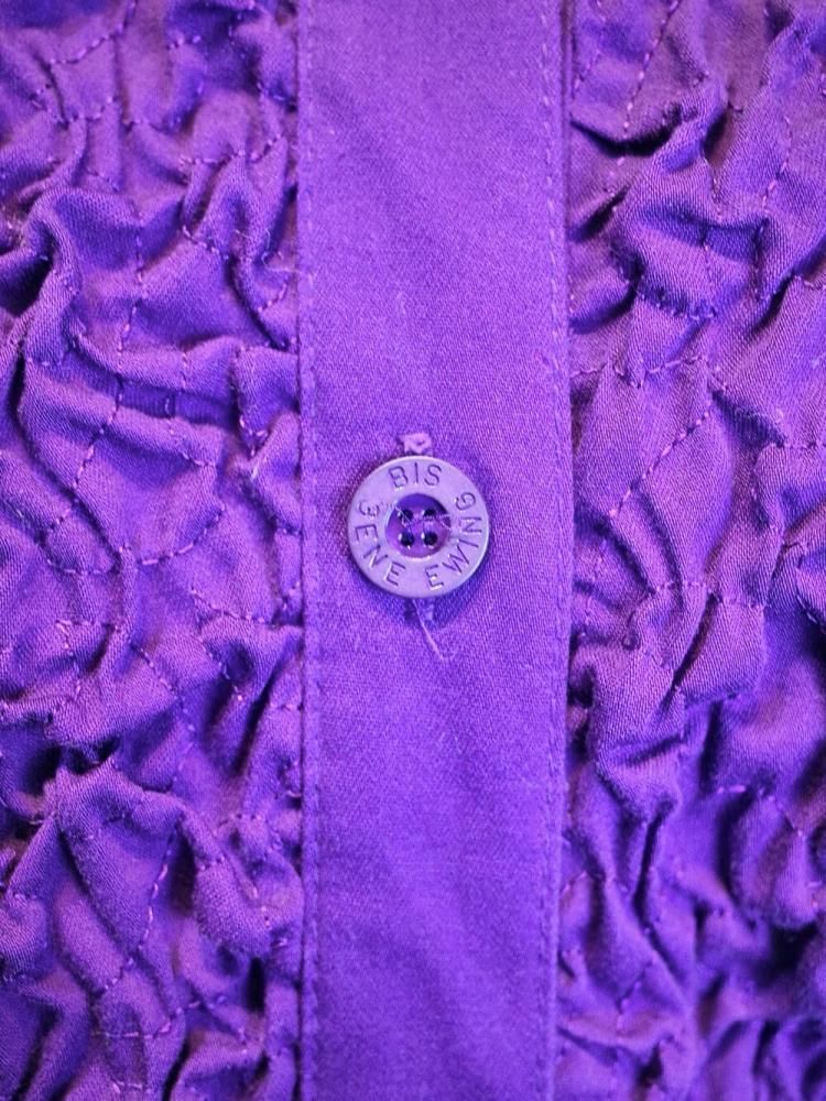 c.1980s "BIS BIS / GENE EWING  I.MAGNIN" Shirring Purple Jacket