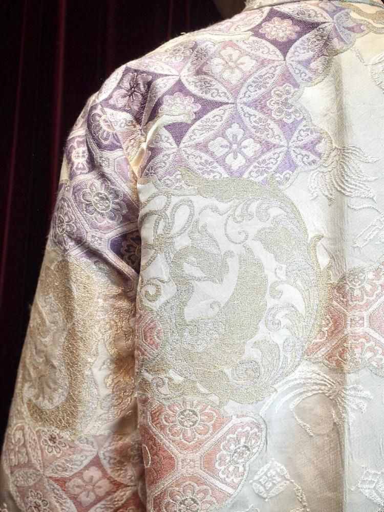 c.1940~50s "Dragon & Phoenix" Silk Jacquard China Jacket