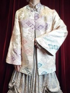 c.1940~50s "Dragon & Phoenix" Silk Jacquard China Jacket