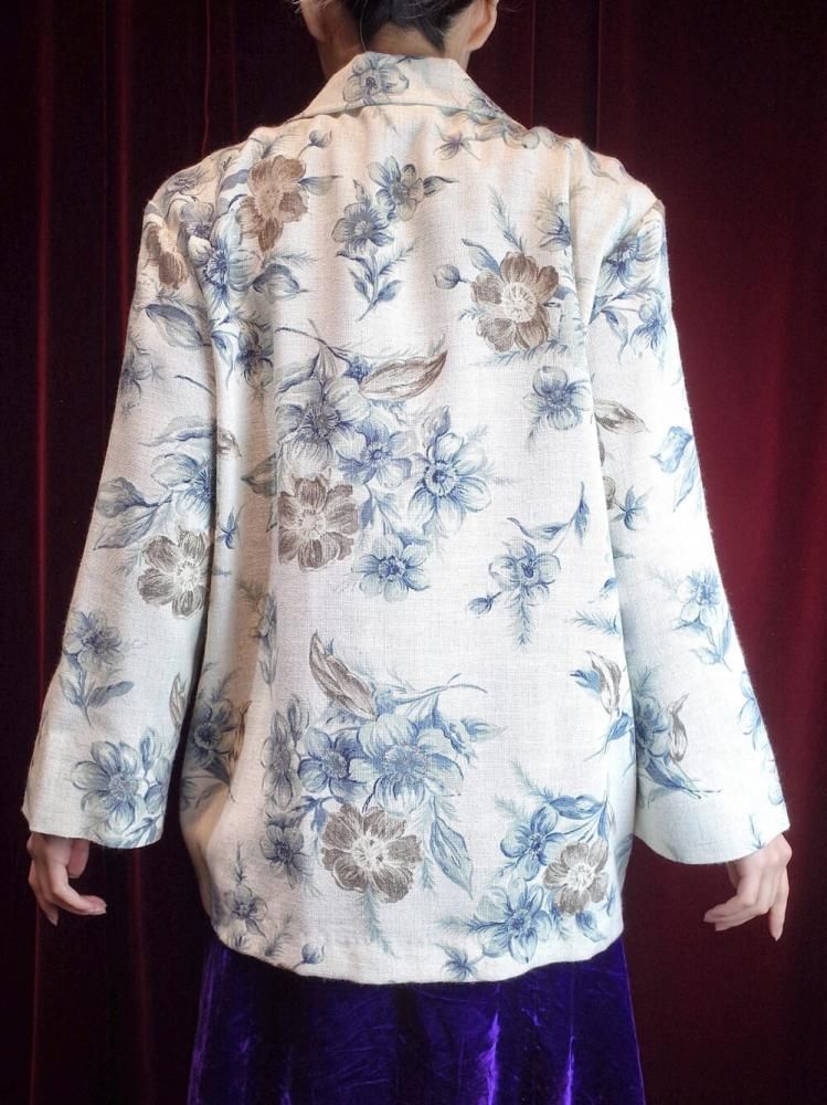 Flower White Soft Tailored Jacket