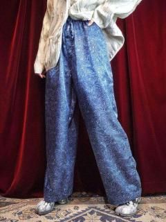 Paisley Satin Wide Pants