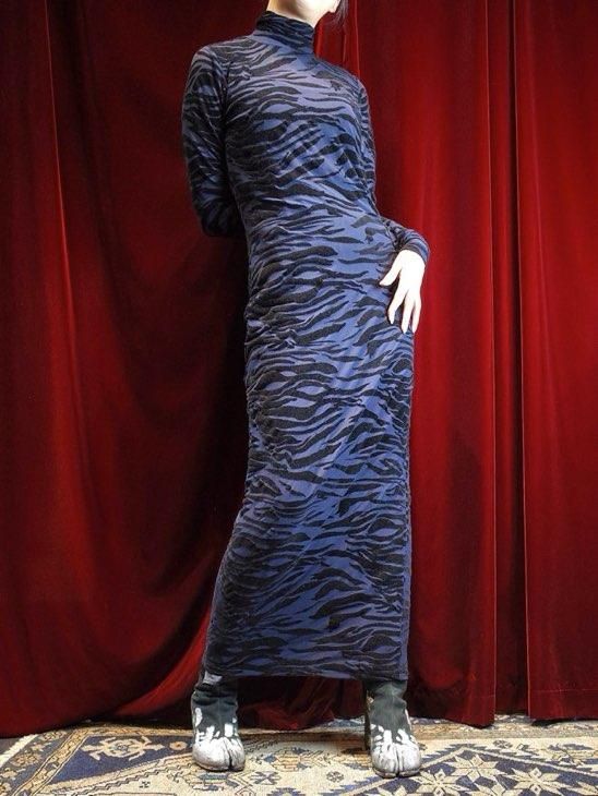 Flocky Tiger Mesh Dress