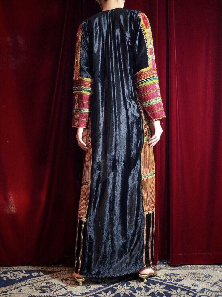 Exotic Embroidery Velvet Dress