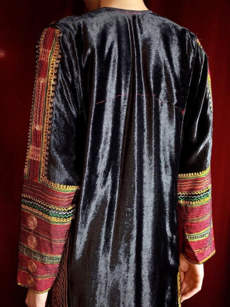 Exotic Embroidery Velvet Dress