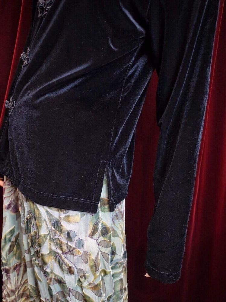 Black Velvet China Shirt