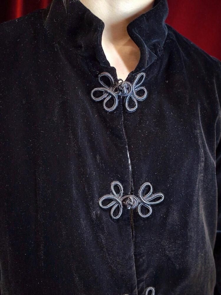 Black Velvet China Jacket