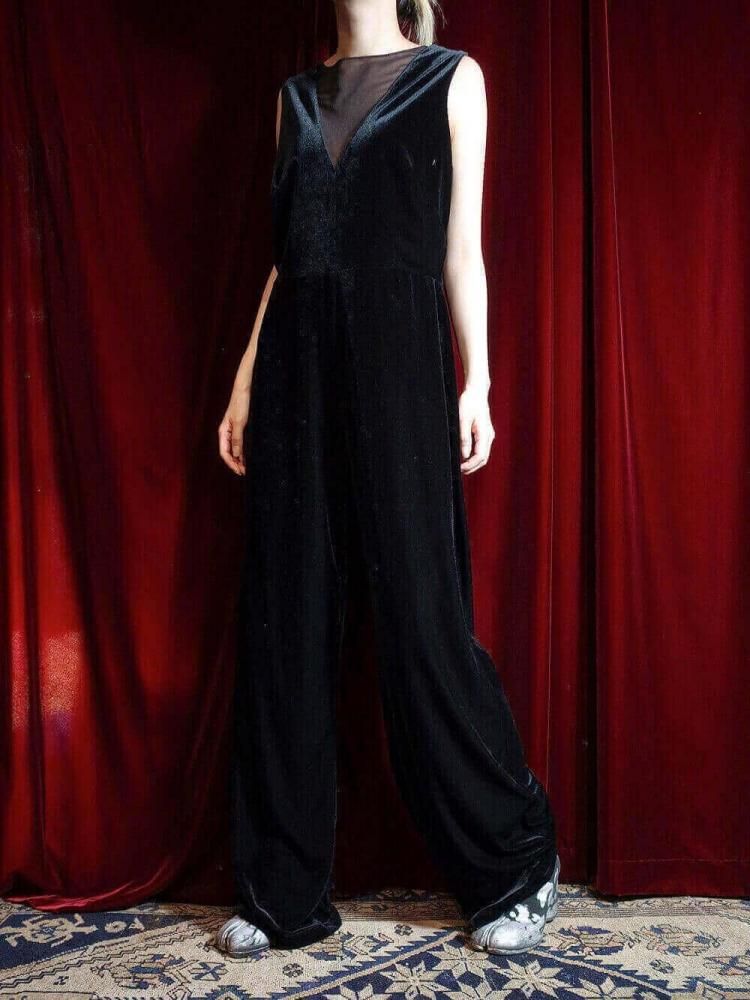 Black Velvet  Mesh All in One