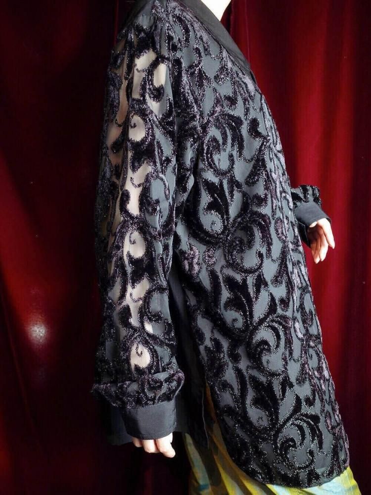 Arabesque Velvet  Sheer Layered Shirt