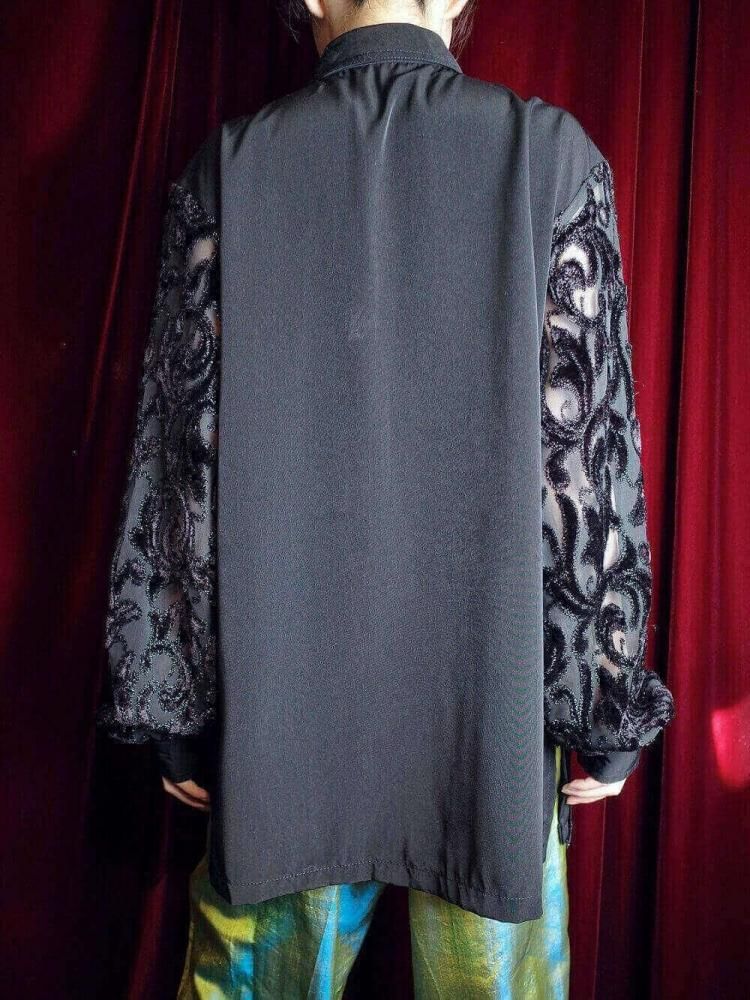 Arabesque Velvet  Sheer Layered Shirt