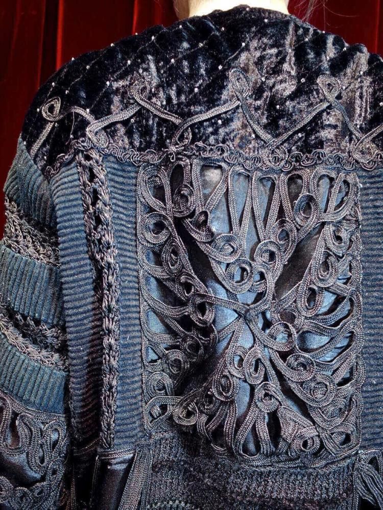 Quilting & Velvet & Code Switch Jacket