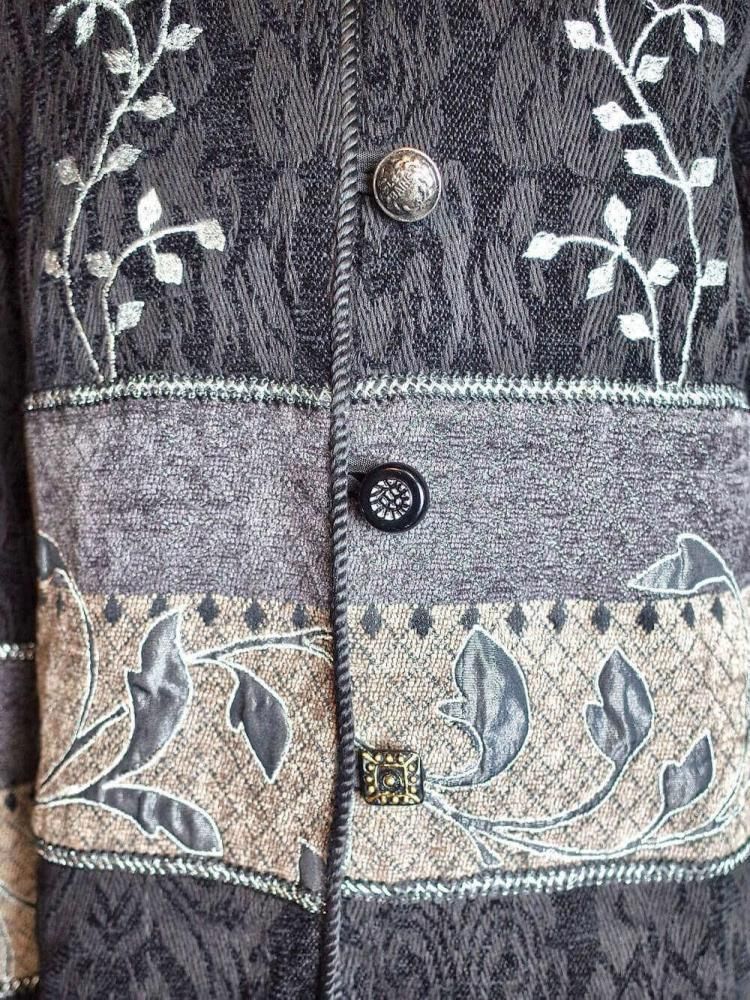 "Embroidery & Custom Buttons" Arabesque Gobelin Jacket