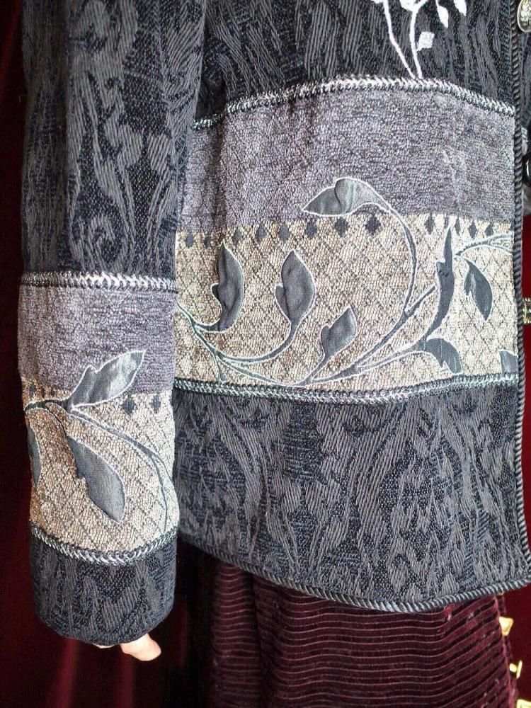 "Embroidery & Custom Buttons" Arabesque Gobelin Jacket