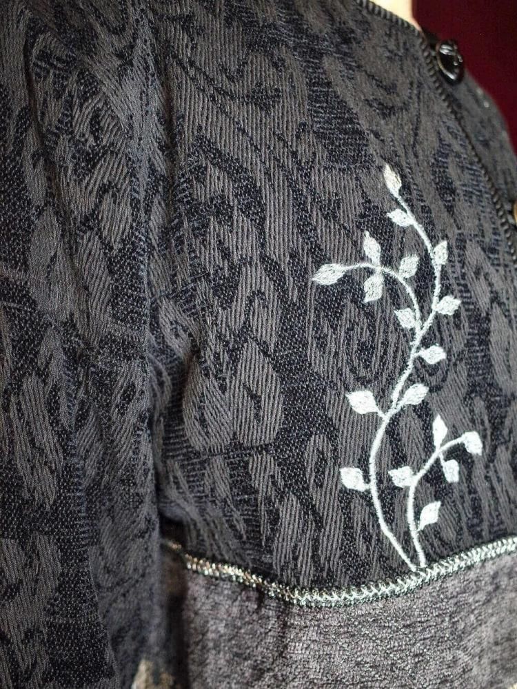 "Embroidery & Custom Buttons" Arabesque Gobelin Jacket