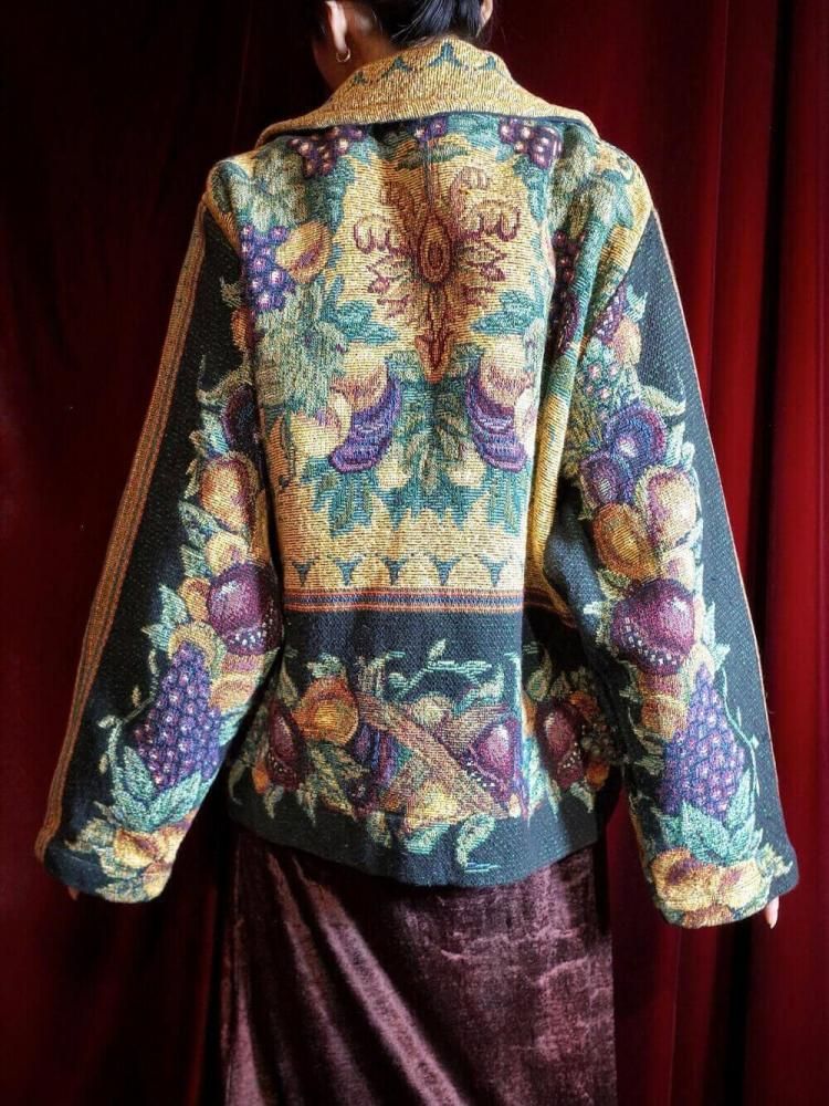 Classical Fruits Pattern Gobelin Tapestry Jacket