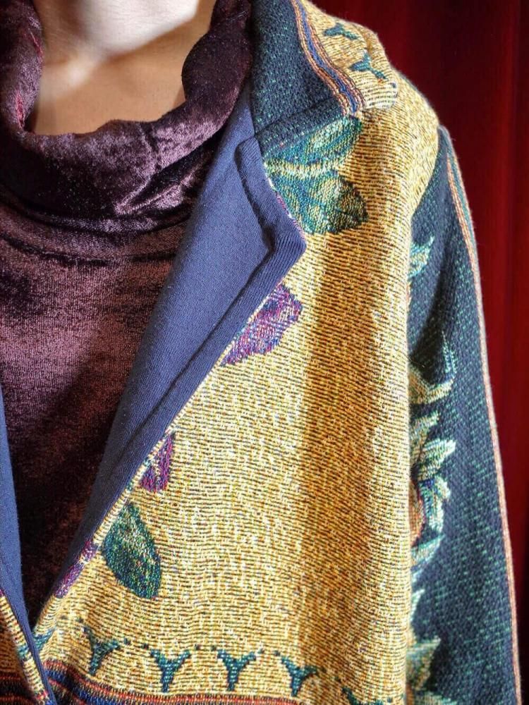 Classical Fruits Pattern Gobelin Tapestry Jacket