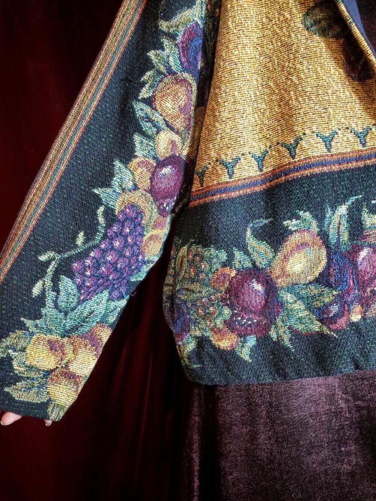 Classical Fruits Pattern Gobelin Tapestry Jacket
