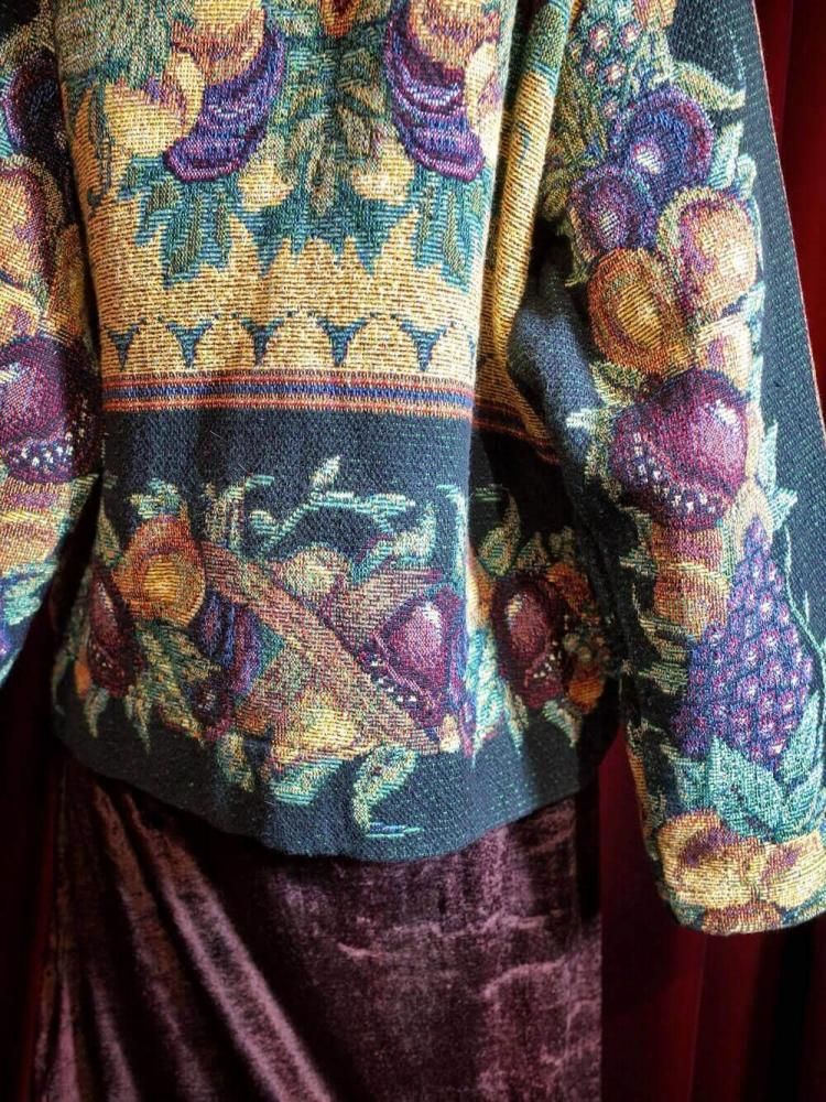 Classical Fruits Pattern Gobelin Tapestry Jacket