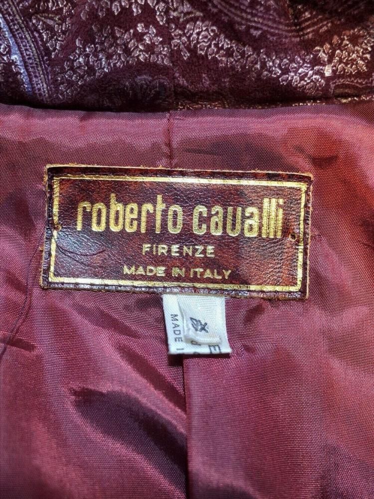 Archive "roberto cavalli / ٥ȥ" Made in ITALY All Paisley Leather Shirring Blouson